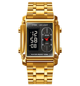 SKMEI 1868 3ATM étanche en gros numérique Unique hommes <span class=keywords><strong>Chrono</strong></span> Relogio mode électronique acier montres en cuir chaud au Nigeria - Product Image 1