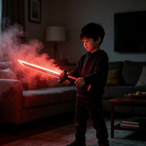 <span class=keywords><strong>Espada</strong></span> de Juguete Luminosa Roja para Niños con LED de 7 Colores, Juguete de Disfraces 2 en 1 para Niños - Product Image 6