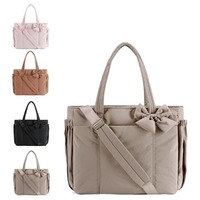 Sac à main de voyage matelassé personnalisé léger pour infirmière, sac à main pour ordinateur portable en nylon gonflé, avec bandoulière