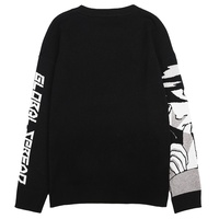 Pull Homme Personnalisé avec Logo, Motif Jacquard, Maille Hiver, Col Rond, Tricot Coton, Pull Designer Personnalisé