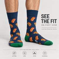 Chaussettes personnalisées OEM pour adultes, en polyester/nylon/coton/fibre de bambou/laine, résistantes aux déchirures, séchage rapide, sans couture, impression numérique 360°