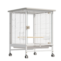 Cage à oiseaux de luxe grande taille pour perroquets, volière en métal hautement respirante, design anti-évasion, cage décorative pour calopsites et canaris 08