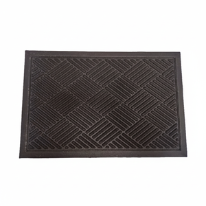 Alfombrillas de puerta lisas con pasador de goma con diseño de huella cómodo lavable de 10mm de espesor - Product Image 1