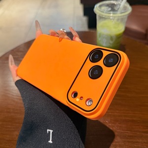 Coque de protection rigide effet seconde peau pour iPhone 16, couleur unie, couverture intégrale avec protection d'objectif intégrée, compatible avec Apple 17 Pro - Product Image 1