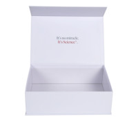 Boîte Cadeau Luxe en Carton Sur Mesure pour Vente au Détail, Grande Boîte Blanche avec Couvercle Magnétique