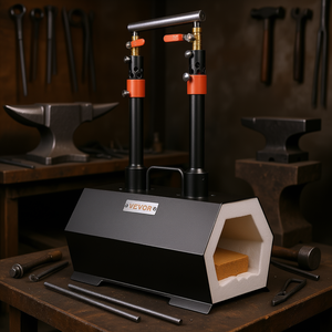Fragua de Propano Portátil de Doble Quemador Gran Capacidad Mini Horno Completo para Herrero Maquinaria de Forja de Metales a Gas - Product Image 2