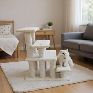 4-stufige Teppich-Haustier treppe für Katzen Hunde Großer Kratzbaum-Turm Kratz bäume Mehrstufige Hunde hochbetten für Couch-Sofa-Zubehör - Product Image 2
