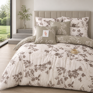 Juego de Ropa de Cama de Lujo con Diseño Moderno de Ramas de Bayas, Envío Directo desde la UE, Edredón de Algodón Verde Salvia 160x200 200x220 200TC, Envío desde Polonia - Product Image 6
