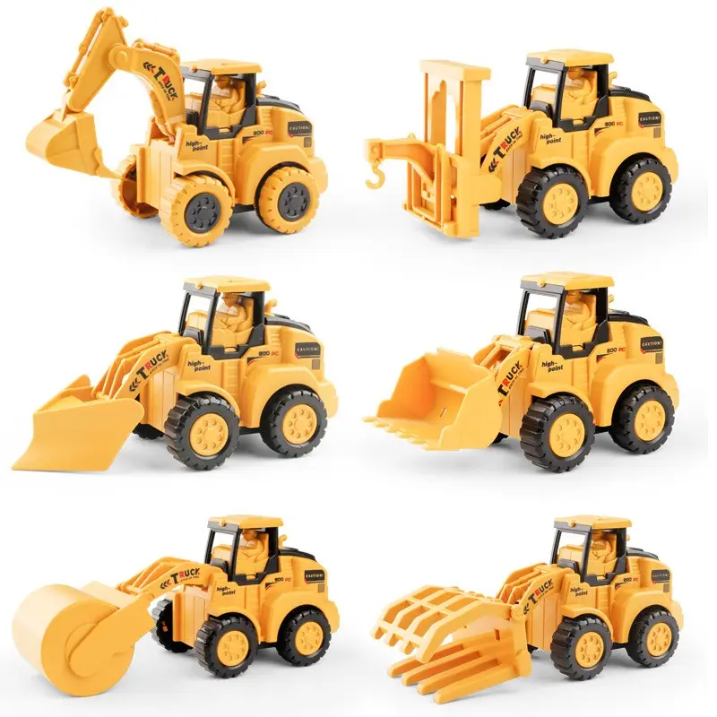 Press and Go Construction Engineering Trucks Mini Excavator Toys Car Toys for Kids