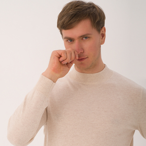 Вязаный пуловер, джемпер, Осенний плотный шерстяной свитер с круглым вырезом, 100% кашемир, мужской - Product Image 6