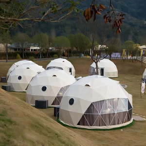Dômes de glamping géodésiques modernes de luxe, imperméables, quatre saisons, tissu ignifuge résistant aux UV pour l'hébergement en <span class=keywords><strong>camping</strong></span> de villégiature - Product Image 2