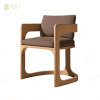 Ensemble de meubles d'extérieur de luxe JEILI Alibaba, table en teck, chaise avec coussin brun pour hôtel, projet de véranda