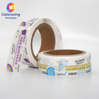 Étiquettes alimentaires personnalisées imperméables en rouleau pour emballages de bonbons, autocollants personnalisés pour pots de guimauves avec motif de fruits