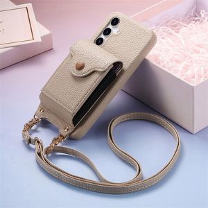 Para <span class=keywords><strong>Samsung</strong></span> A05/A05S/A15/A25/A35/A55/S25 <span class=keywords><strong>Ultra</strong></span> Cross Shoulder Wallet Phone case contraportada - Product Image 4