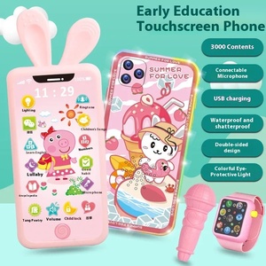 Đồ chơi giáo dục trẻ em, điện thoại mô phỏng Màn hình cảm ứng có thể sạc lại, thích hợp cho bé trai, bé gái và trẻ sơ sinh - Product Image 3