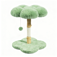 Arbre à chat moderne de luxe, tour d'activités pour chat d'intérieur avec poteau à gratter en peluche, jouet en sisal, 2 niveaux, montage facile, livré en carton