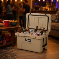 Glacière 35L Rotomoulée Isotherme Écologique Recyclable pour Vin, Boissons et Randonnée en Extérieur