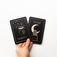 Carte d'affirmation Positive en feuille d'or, impression personnalisée de jeux de santé mentale, vente en gros