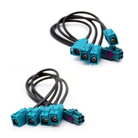 HSD4 + 2 kabel ekstensi HD LVDS membalikkan gambar, konektor mobil transfer kecepatan tinggi RGB, harness pembersih tinggi kontrol pusat