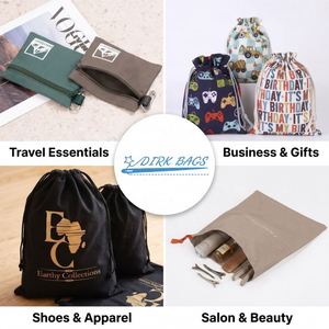 Sac de rangement personnalisé en coton mousseline noir avec cordon de serrage pour chaussures et vêtements, imprimé sur toute la surface, réutilisable, pour le voyage quotidien, avec logo - Product Image 5