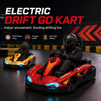 Kart électrique à dérive pour parc d'attractions intérieur, 36V 12Ah, traction avant, moteur électrique 250W, kart de course, 25 km/h, charge maximale 60 kg