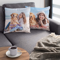 Oreiller personnalisé avec photo de couple, souvenir d'amour personnalisé avec n'importe quelle image, housse personnalisable 16x16 pour cadeaux romantiques