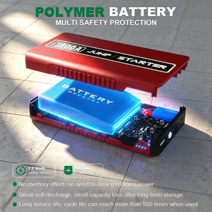 Démarreur de voiture 12V 1800A à courant de crête, portable, batterie de secours 16000mAh, alimentation d'urgence pour moteurs essence 8.0L et diesel 6.0L - Product Image 3