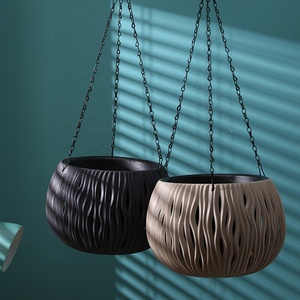 Vaso da fiori appeso in plastica Rattan vuoto cesto appeso zucca addensata bellezza orchidea verde aneto edera pianta verde a tenuta stagna - Product Image 6