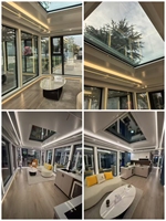 Cabane Apple moderne et intelligente de luxe, mini-maison préfabriquée en conteneur, salle de bain, salon, structure en acier écologique imperméable