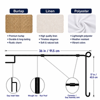 Drapeau de jardin personnalisé en polyester imprimé numériquement 12x18 double face, ensemble de drapeaux de bienvenue saisonniers pour l'extérieur avec mât