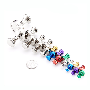 בלן סיטוני פלסטיק צבעוני 12 x16 מ "מ דחיפה מגנטית מגנט מגנט neodymum עגול עבור לוח לבן במשרד - Product Image 3