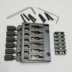 Pont sans tête en laiton entier Écrou en laiton <span class=keywords><strong>Tremolo</strong></span> de guitare à 6 cordes pour guitare sans tête - Product Image 6