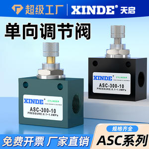 ASC100-06 Vanne d'Accélération Unidirectionnelle 200-8/10/15 Vanne de Contrôle de Vitesse Contrôle de Débit Pneumatique RE-01/02/03/04 avec Personnalisation OEM - Product Image 4