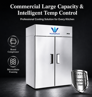 Réfrigérateur de travail commercial en acier inoxydable, table de préparation de cuisine, congélateur pour services alimentaires, hôtels, restaurants, cantines