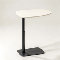 Table basse portable réglable en hauteur, petite table à thé avec plateau en MDF, idéale pour les salons et les espaces partagés