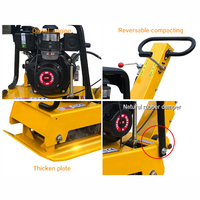 Compacteur à plaques vibrantes à essence pour asphalte, 700x370mm, force centrifuge 30KN, 5.5HP, haute efficacité