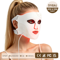 Máscara de Terapia de Luz Roja 2D, Máscara Facial LED, Rejuvenecimiento de la Piel, Antienvejecimiento, Reducción de Arrugas, Dispositivo Facial de Terapia de Luz Infrarroja