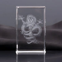 Honor of Crysal K9 bloque 3D claro zodiaco chino láser dragón Animal cubo decoración del hogar