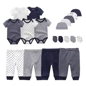 19pcs new born baby clothes sets 100% cotton baby boy clothing set wholesale new born baby gift set