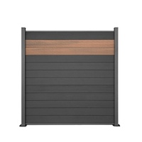 Panneau de clôture en bois composite WPC imperméable Clôture décorative murale de jardin Clôture de confidentialité pour l'extérieur