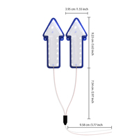 Nouvelle lumière d'avertissement latérale à LED 12V de haute qualité et haute luminosité pour moto et voiture, clignotante rouge et bleue, signalisation directionnelle