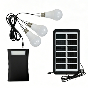 Black Solar Rechargeable LED Emergency Light, Camping Lantern for Night Market, Stall, Home Power Outage - Product Image 1