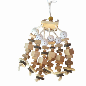 Gros blocs en bois naturel jouet à mâcher pour aras perroquets matériau en sisal pour cages à oiseaux - Product Image 5