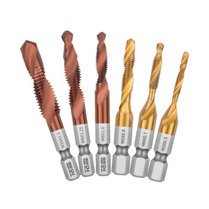 Jeu de tarauds composites Tuosen Tools M3 à queue hexagonale, tarauds hélicoïdaux pour perceuse - Product Image 2