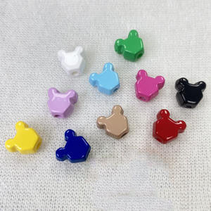 Grosse tête ensemble mignon perles acryliques véritable tête de chat populaire perles de fluorite en plastique sangle de téléphone portable bijoux sac Production - Product Image 4