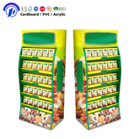 Présentoir de Comptoir en Carton Écologique pour Snacks, Étagère en Papier POS pour Magasin de Détail (Chocolats, Biscuits)
