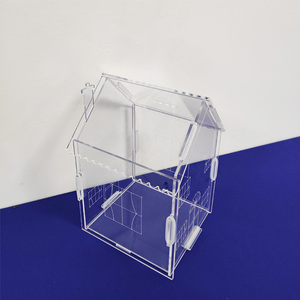 Nhà hình rõ ràng Acrylic Hộp Đồng Xu Tặng hộp có thể tháo rời con heo đất ngân hàng tiền hộp dễ dàng lắp ráp - Product Image 6