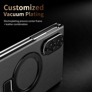 Funda Magnética de Cuero PU al por Mayor para Samsung Z Fold 8 7 6 5 4 3 W25 con Anillo Soporte Protector de Pantalla Frontal Antigolpes - Product Image 5