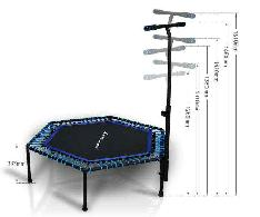 Fitness <span class=keywords><strong>Trampoline</strong></span> 40 pouces Extra Large pliable Fitness Rebounder pour enfants adultes avec poignée de sécurité - Product Image 4