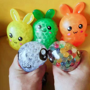 Easter Rabbit Squishy Soft TPR <b>Squeeze</b> <b>Ball</b> Decompression Anti-Compression Venting Stress Relief Kids Game Toy - Product Image 4